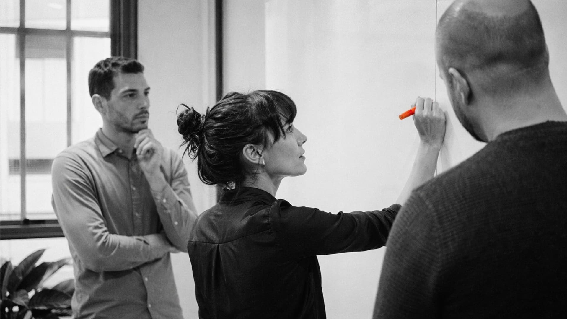 Prozess-Flow auf einem Whiteboard