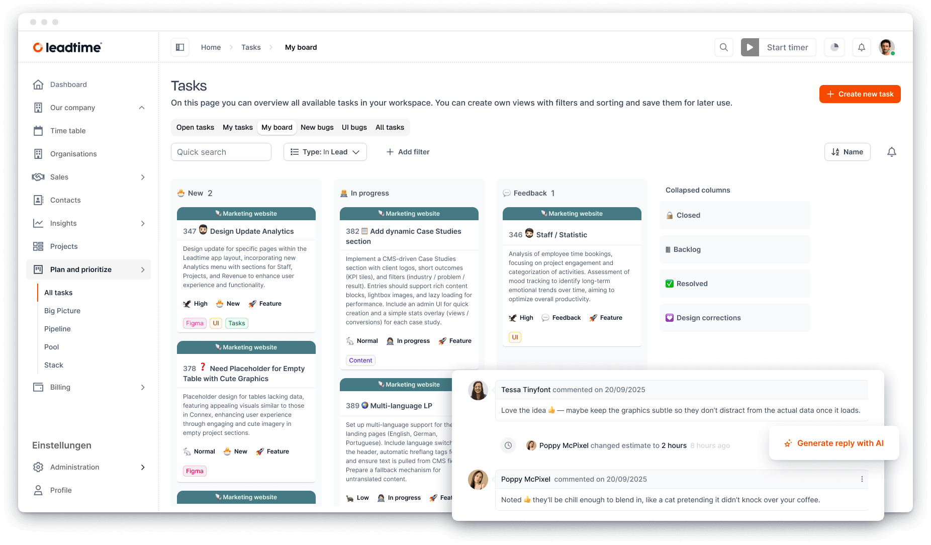 Leadtime – Task Management